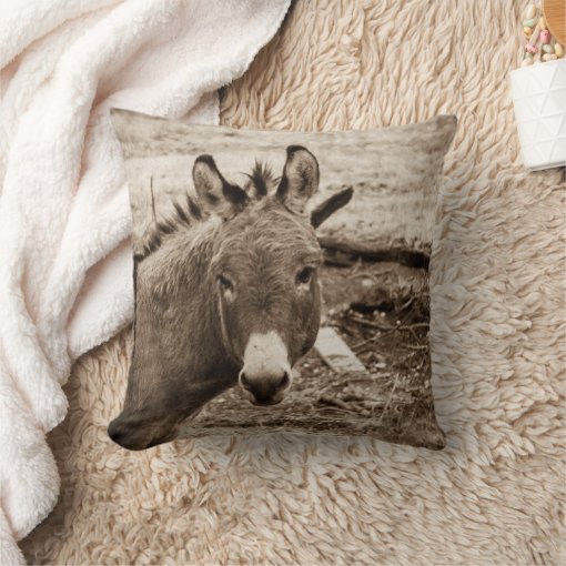 Donkey Throw Pillow Zazzle