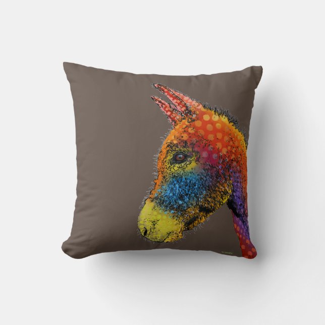 DONKEY THROW PILLOW (Front)