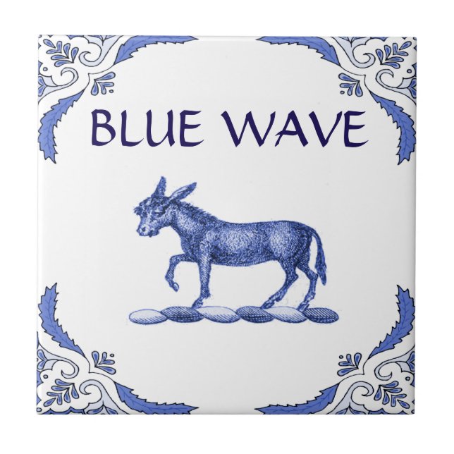 Donkey Tile, Dutch Look, Personalize Ceramic Tile (Front)