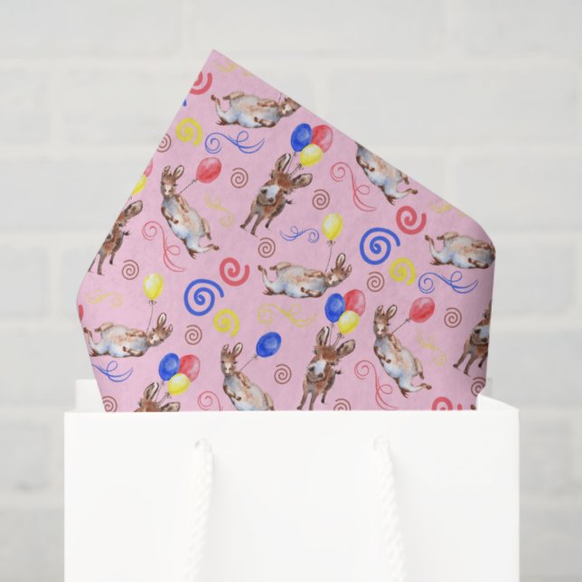 Donkey Tissue Paper in Pink (Gift Bag)