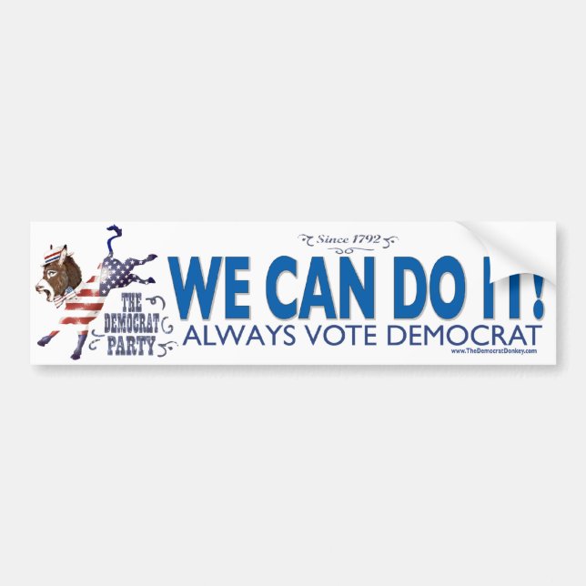 Donkey USA Kick Bumper Sticker  (Front)