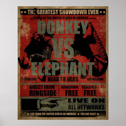 Donkey vs Elephant Poster