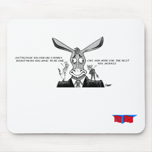 DONKEY VS JACKASS, TILT GEAR MOUSE PAD (Front)