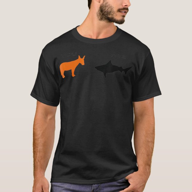 Donkey vs Shark Poker  T-Shirt (Front)