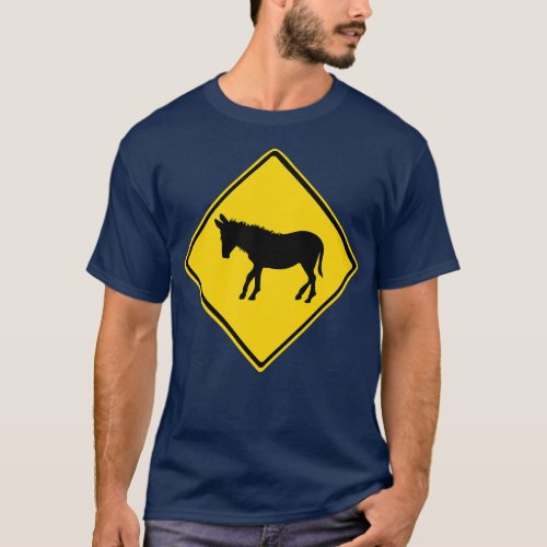 Donkey Warning Sign T_Shirt