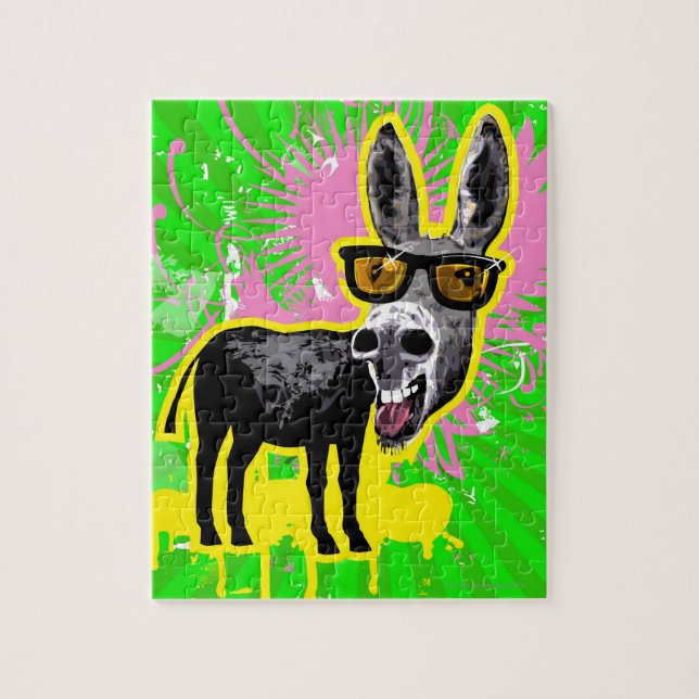 Donkey Wearing Sunglasses Jigsaw Puzzle (Vertical)