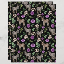 Donkey Wedding Scrapbook Paper in Black