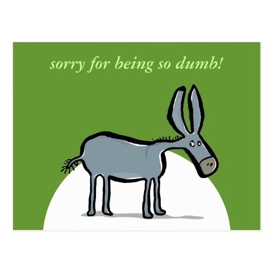 donkey - with your own words! postcard