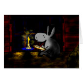 donkey writing by candlelight (Front Horizontal)