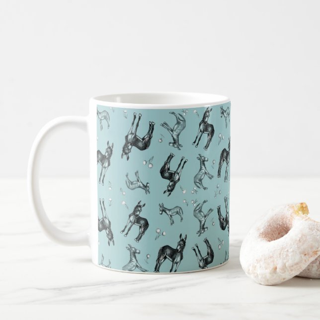 Donkeys and Dandelions Coffee Mug (With Donut)