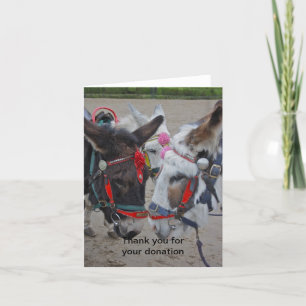 Donkeys at the Seaside Donation Card