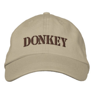 DONKEYS EMBROIDERED BASEBALL CAP