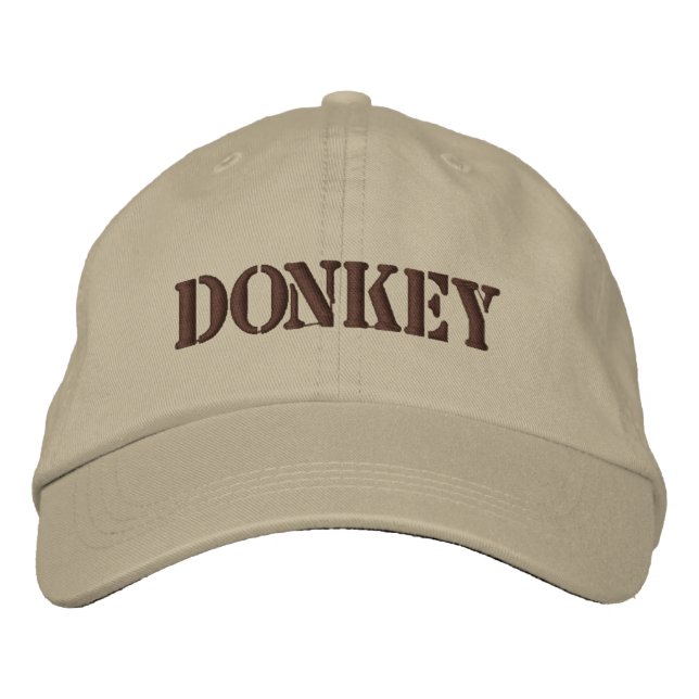 DONKEYS EMBROIDERED BASEBALL CAP (Front)