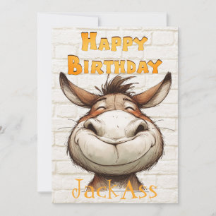 Donkey's Funny Birthday Holiday Card