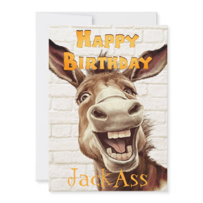 Donkey's Funny Birthday Holiday Card