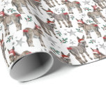 Donkeys in Santa Hats Christmas Wrapping Paper<br><div class="desc">Donkeys in Santa Hats Christmas Wrapping Paper. Paper Color is White. Available in multiple colors,  sizes and two finishes. www.hotpocketgraphics.com</div>