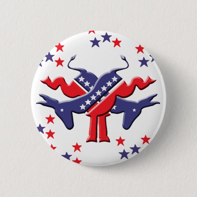 Donkeys Kicking Button (Front)