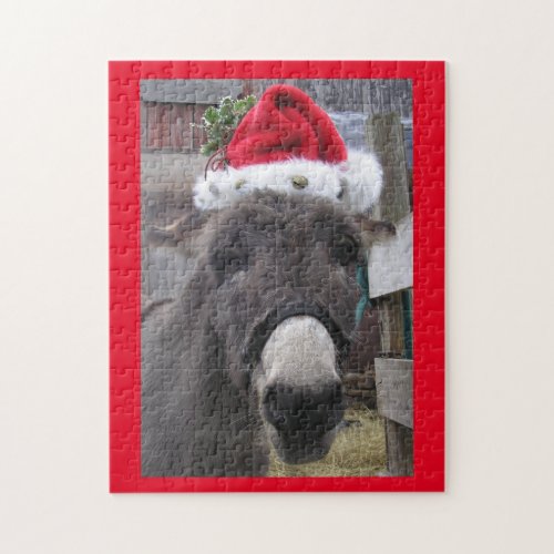 Donkeys Make Great Santas Jigsaw Puzzle