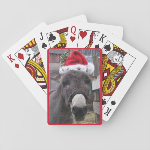 Donkeys Make Great Santas Playing Cards