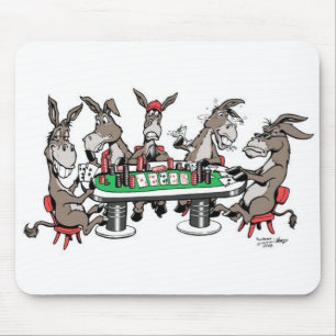 DONKEYS PLAY'IN POKER MOUSE PAD