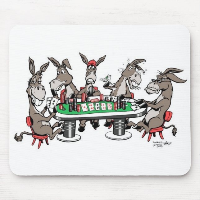 DONKEYS PLAY'IN POKER MOUSE PAD (Front)