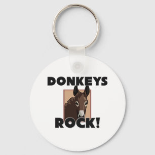 Donkeys Rock Keychain