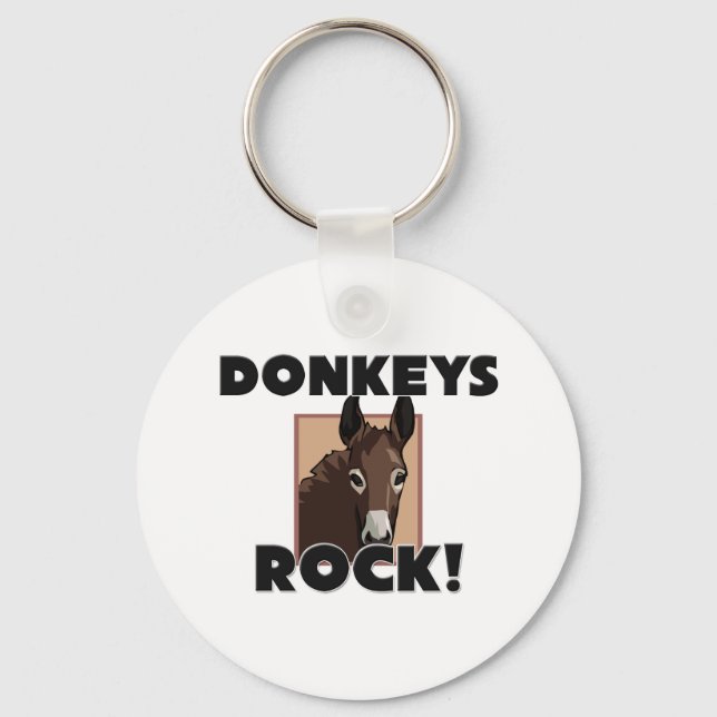 Donkeys Rock Keychain (Front)