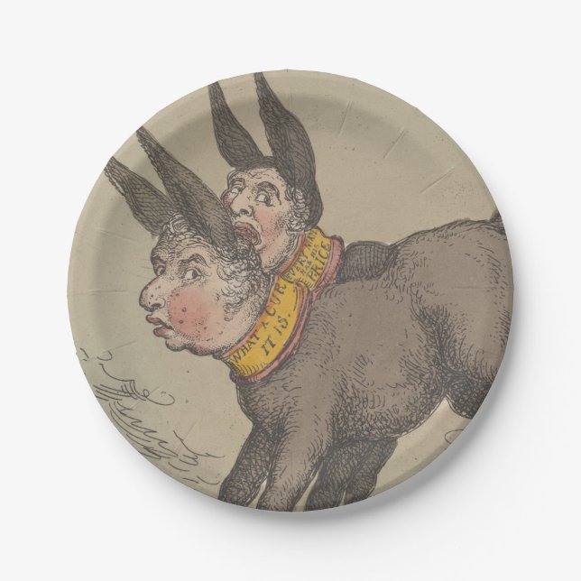 Donkeys - Round Paper Plates (Front)