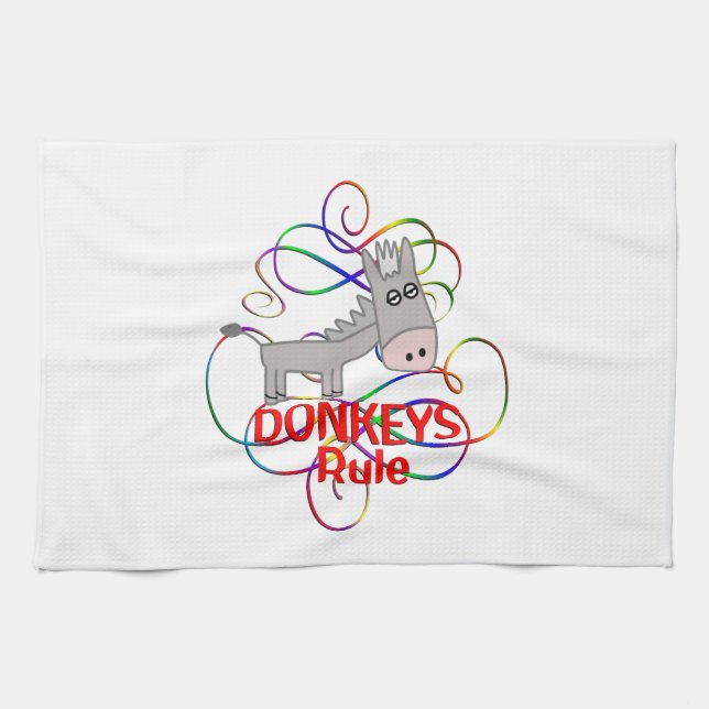 Donkeys Rule Kitchen Towel (Horizontal)