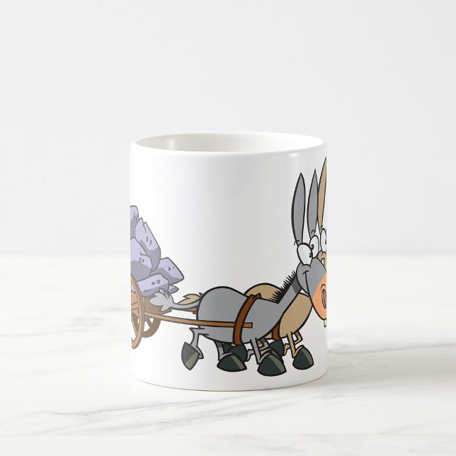 Donkies Pulling A Cart Coffee Mug (Creator Uploaded)