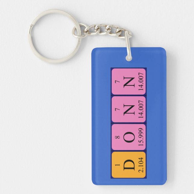 Donn periodic table name keyring (Front)
