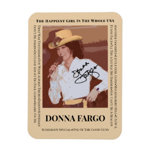DONNA FARGO Flexible Photo Magnet, 3"x4" Magnet
