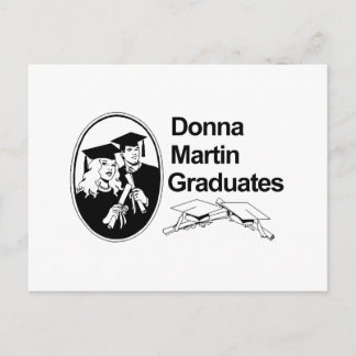 DONNA MARTIN GRADUATES ANNOUNCEMENT POSTCARD