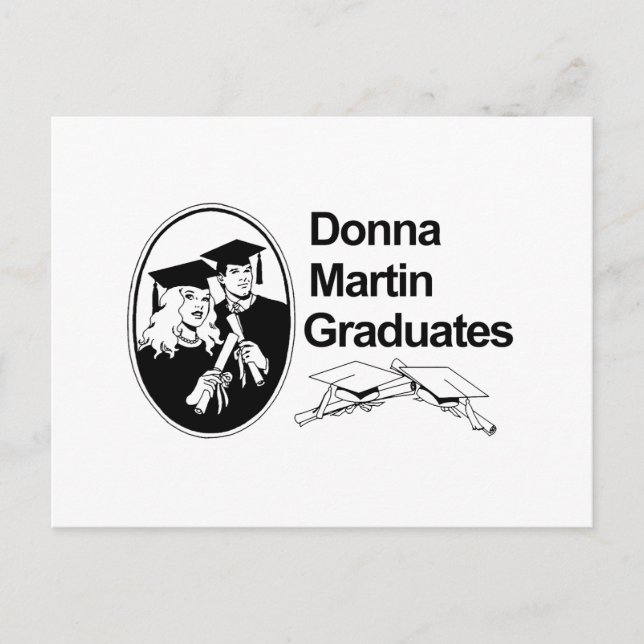 DONNA MARTIN GRADUATES ANNOUNCEMENT POSTCARD (Front)