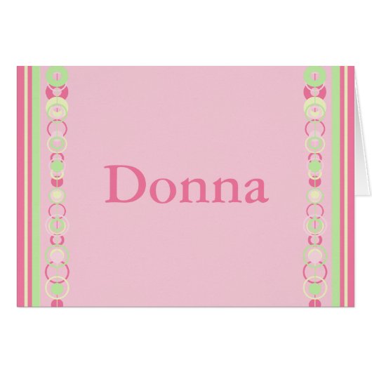 Donna Modern Circles Name Card - 369 (Front Horizontal)