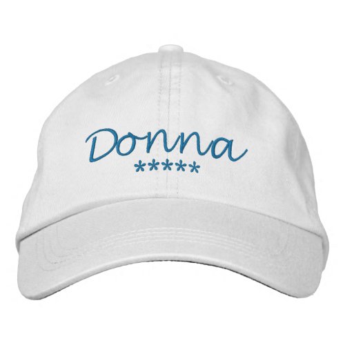 Donna Name Embroidered Baseball Cap