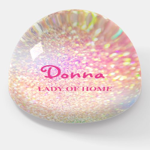 Donna NAME MEANING Gift Idea Magic Glitter Unicorn Paperweight