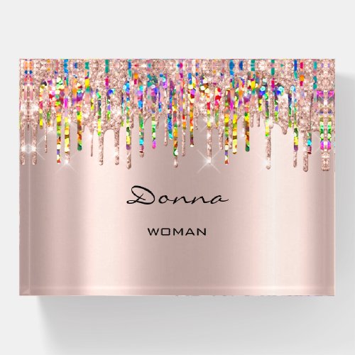 Donna NAME MEANING Holograph Drips Valentine Gift Paperweight