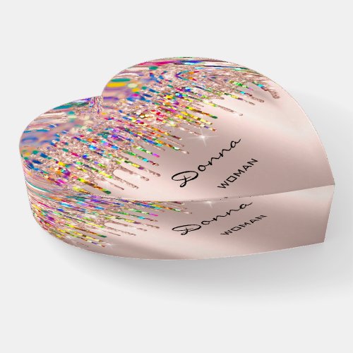 Donna NAME MEANING Holograph Drips Valentine Woman Paperweight