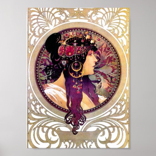 Donna Orechini by Alphonse Mucha Poster