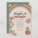 DONNA Retro Rainbow Jingle Mingle Christmas Party Invitation<br><div class="desc">This jingle and mingle Christmas party invitation features retro rainbows,  jingle bells,  disco ball and holiday gifts paired with a 70's themed font and groovy color combination. This holiday invitation is perfect for the unique host out there that prefers something a little out of the ordinary.</div>
