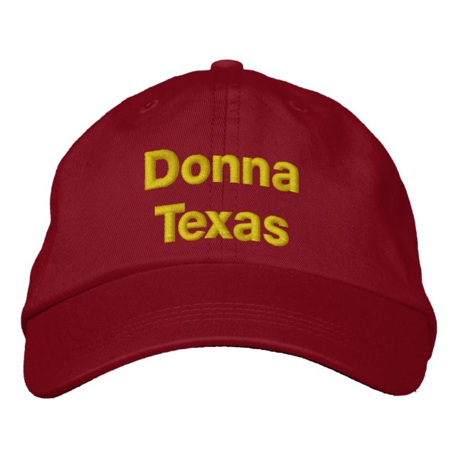 Donna Texas Embroidered Baseball Cap (Front)