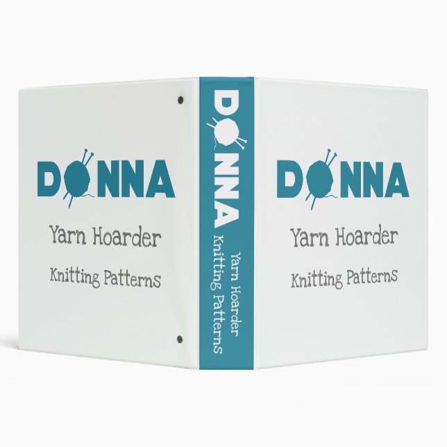 Donna Yarn Hoarder 3 Ring Binder (Background)