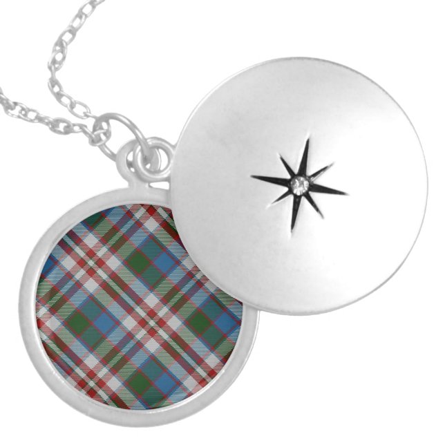 Donnachaidh (Robertson) Dress Hunting tartan Locket Necklace (Front)
