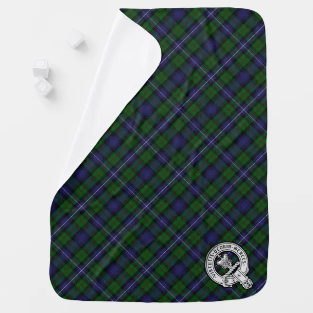 Robertson Tartan Crest Premium Blanket - Thistle Style
