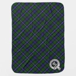 Donnachaidh Tartan Crest Premium Blanket - Celtic Stag style