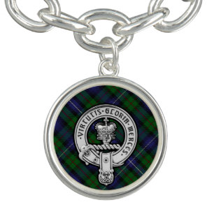 Donnachaidh (Robertson) Hunting tartan, with Crest Bracelet