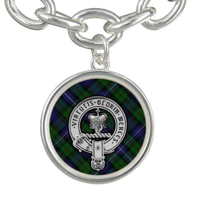 Donnachaidh (Robertson) Hunting tartan, with Crest Bracelet (Design)