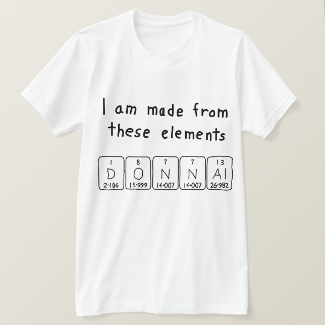 Donnal periodic table name shirt (Design Front)