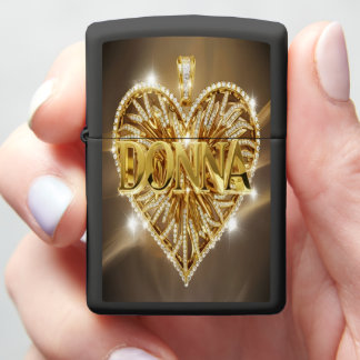 Donna's Diamond Heart Pendant Zippo Lighter